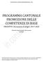 PROGRAMMA CANTONALE PROMOZIONE DELLE COMPETENZE DI BASE