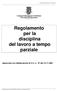 Regolamento per la disciplina del lavoro a tempo parziale