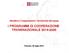 Obiettivo Cooperazione Territoriale Europea I PROGRAMMI DI COOPERAZIONE TRANSNAZIONALE