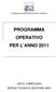 PROGRAMMA OPERATIVO PER L ANNO 2011