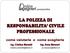 il professionista è chiamato a rispondere con i propri beni personali Richiamare l attenzione dei colleghi sui contenuti base delle polizze perchè