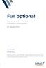 Full optional. Contratto di assicurazione RCA Autovetture e autotassametri. Ed. Gennaio