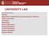 UNIVERSITY LAB. Corsi di Laurea (CdL) in: