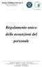 Regolamento unico delle assunzioni del personale