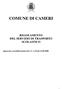 COMUNE DI CAMERI REGOLAMENTO DEL SERVIZIO DI TRASPORTO SCOLASTICO