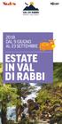 2018 DAL 9 GIUGNO AL 23 SETTEMBRE ESTATE IN VAL DI RABBI