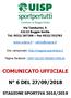 COMUNICATO UFFICIALE