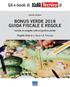 BONUS VERDE 2018 GUIDA FISCALE E REGOLE