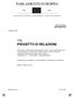 PARLAMENTO EUROPEO. Commissione per l'ambiente, la sanità pubblica e la politica dei consumatori ***I PROGETTO DI RELAZIONE