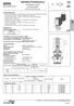 MICROELETTROVALVOLA. Meccanismo pinza. per tubi flessibili D.E. da 1,65 a 9,5 mm. = ambiente (TS) pressione differenziale ammissibile (bar) max.