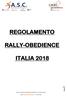 REGOLAMENTO RALLY-OBEDIENCE ITALIA 2018