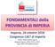 FONDAMENTALI della PROVINCIA di IMPERIA