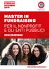 MASTER IN FUNDRAISING PER IL NONPROFIT E GLI ENTI PUBBLICI