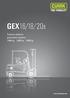 GEX16/18/20s. Trazione elettrica gommatura elastica kg kg kg.