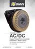 AC/DC. Gruppo Frizione/Freno a comando pneumatico - Dischi a secco Air Actuated Clutch/Brake Unit Dry Operating. Serie/Series