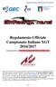 Regolamento Ufficiale Campionato Italiano XGT 2016/2017