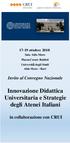 17-19 ottobre 2018 Sala Aldo Moro Piazza Cesare Battisti Università degli Studi Aldo Moro Bari Invito al Convegno Nazionale