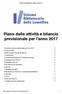 Piano delle attività e bilancio previsionale per l'anno 2017