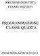 PROGRAMMAZIONE CLASSE QUARTA