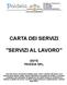 CARTA DEI SERVIZI SERVIZI AL LAVORO