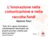 L innovazione nella comunicazione e nella raccolta fondi