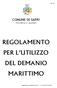 REGOLAMENTO PER L UTILIZZO DEL DEMANIO MARITTIMO