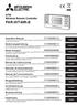 FOR USER For safe and correct use, please read this operation manual thoroughly before operating the PAR-WT40R-E wireless remote controller.