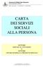 CARTA DEI SERVIZI SOCIALI ALLA PERSONA