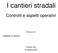 I cantieri stradali. Controlli e aspetti operativi. Cataldo Lo Iacono. Relazione di