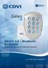 ITALIANO. Galeo. GALEO Bluetooth BOXCODE. Tastiera da applicare con elettronica separata. La scelta dell installatore