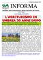 INFORMA L'AGRITURISMO IN UMBRIA 30 ANNI DOPO UMBRIA 30 ANNI DOPO