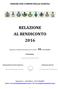 RELAZIONE AL RENDICONTO 2016