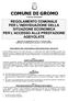 COMUNE DI GROMO. Provincia di Bergamo REGOLAMENTO COMUNALE PER L INDIVIDUAZIONE DELLA SITUAZIONE ECONOMICA PER L ACCESSO ALLE PRESTAZIONE AGEVOLATE