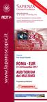 Dipartimento di Scienze Chirurgiche. hiru ROMA - EUR Novembre 20. Programma preliminare