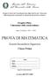 Progetto Pilota Valutazione della scuola italiana. Anno Scolastico PROVA DI MATEMATICA. Scuola Secondaria Superiore.