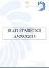 DATI STATISTICI ANNO 2015