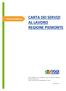 CARTA DEI SERVIZI AL LAVORO REGIONE PIEMONTE