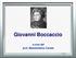 Giovanni Boccaccio. a cura del prof. Massimiliano Canale