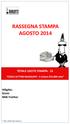 RASSEGNA STAMPA AGOSTO 2014