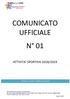 COMUNICATO UFFICIALE N 01