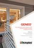 GENEO. Il tuo sistema per porte e finestre in PVC Consumi energetici al minimo e massima sicurezza