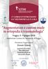 Augmentation e custom made in ortopedia e traumatologia Foggia, 8-9 giugno 2018