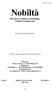 Nobiltà. Rivista di Araldica, Genealogia, Ordini Cavallereschi. Direttore Responsabile: Pier Felice degli Uberti