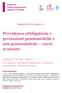 Previdenza obbligatoria e prestazioni pensionistiche e non pensionistiche corso avanzato