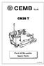 CM26 T. Parti di Ricambio Spare Parts Ed. 03/01. Cod