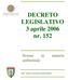 DECRETO LEGISLATIVO 3 aprile 2006 nr. 152