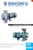 BIRAGHI NM NMR ELETTROPOMPE CENTRIFUGHE MONOBLOCCO CLOSE COUPLED CENTRIFUGAL ELECTRIC PUMPS POMPE E FONDERIE S.R.L.