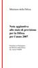 Nota aggiuntiva allo stato di previsione per la Difesa per l'anno 2007