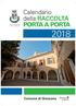 Calendario della RACCOLTA PORTA A PORTA