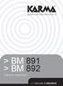 > BM 891 > BM 892 Diffusore Amplificato >> Manuale di istruzioni